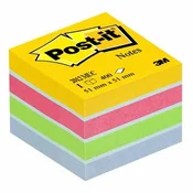 Samoljepljiva bilježnica, 51x51 mm, 400 listića, blister pakiranje, 3M POST-IT, ultra boje 7100172400