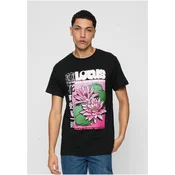 Black T-shirt with lotus flower