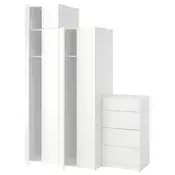 LASTARE Komb/ormar, bijela/s nadogradnom jedinicom, 180x62x236 cm