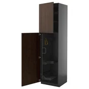 METOD Visoki element-ostava, Crnosiva/Sinarp smeda, 60x60x220 cm