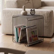 Hanah Home pomocni sto Aska, 37 cm, crni