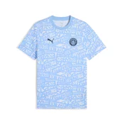 Mens Puma Manchester City Ftbl Culture All-Over Print T-Shirt, Blue, Size XXL, Sport