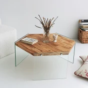 Hanah Home Klub sto Hexagon S304 80x35x70cm Hrast