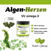 ANIBIO Algen-Herzen priboljški z algami in Omega-3 120 g - Trši mesni priboljški - Alge - Anibio - Brez glutena