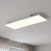 Lindby LED plošča Quais, 80 x 30 cm, bela, kovinska, 4.000K - Kuhinja - Sodobni - Aluminij