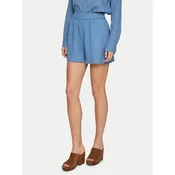 Vila Kratke hlače iz tkanine Lania 14089489 Modra Loose Fit