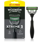 Wilkinson Sword Moški brivnik za enkratno uporabo Xtreme 3 Black Edition Comfort 3+1 kos