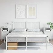 Nocni ormarici 2 kom bijeli 36x39x68 cm celik