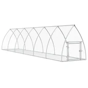 Vidaxl Zajčnik srebrna 105x600x120 cm pocinkano jeklo