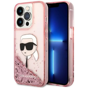 Karl Lagerfeld iPhone 14 Pro 6,1 pink hardcase Glitter NFT Karl Head (KLHCP14LLNKHCP)
