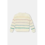Otroški pulover s primesjo volne United Colors of Benetton bež barva, 1076Q106V
