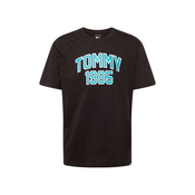 Pamucna majica Tommy Jeans za muškarce, boja: crna, s tiskom, DM0DM18559