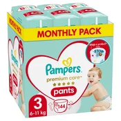 NEW PAMPERS Premium PANTS MTH pleničke velikosti 5 (12-17kg) 102ks