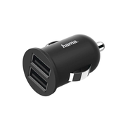 HAMA auto punjač, ??2 x USB-A, 12 W, crni