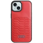 Audi Etui Audi iz sintetičnega usnja z MagSafe za iPhone 15/14/13 - rdeče
