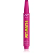 NYX Professional Makeup Fat Matte balzam za ustnice z mat učinkom Fluffy Fuchsia 2 g