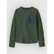 Patagonia R1 Air Crew Kids Sweater canopy green
