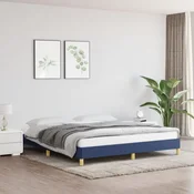 shumee vidaXL Posteljni okvir brez vzmetnice, moder, 180x200 cm, oblazinjen s tkanino