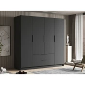 Ormar Closico 202 (Crna) Crna, 216x200x60cm, Porte guardarobaVrata ormari: Klasicna vrata