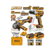 Ingco ckli20273e aku set (ug. brusilica+ud bušilica 60nm) super ingco ( CKLI20273E )