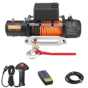 VEVOR Električna vitel S12000 537x16x28 cm 5400 kg črna