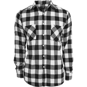 Plaid flannel shirt blk/wht