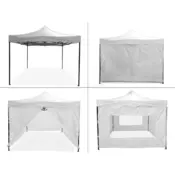 Greenline pop-up paviljon s kompletom 4 sten - 3x3m - bel