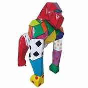 Casa Padrino XXL Garden Decorative Sculpture Gorilla Monkey Multicolored H. 128 cm - Abstract Figure