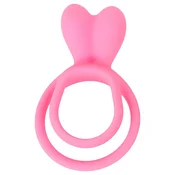 Pulselock Cocktura - zajčji obroček za penis in moda (rožnat)