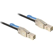 Delock Priključni kabel za trdi disk [1x Mini-SAS vtič (SFF-8088) - 1x Mini-SAS vtič (SFF-8088)] 1 m črne barve Delock
