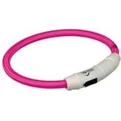 TRIXIE Ogrlica za pse, Svetleca, USB, Roze