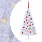 Vidaxl Umestno božično drevo med 150 LED Bela 120 cm PVC in jeklo