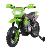 HOMCOM Električno otroško motokros kolo s kolesi, zelen