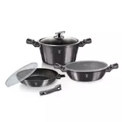 Berlingerhaus Komplet posod z marmornato površino 6 kosov Carbon PRO Line BH-7052