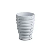 Primanova caša za cetkice Palm bela PVC M-E59-01