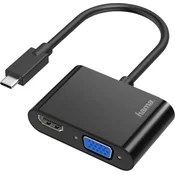 HAMA Adapter video 00200313, 2v1, USB-C M – VGA & HDMI,