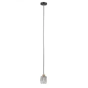 ITALUX PND-40813-1-BK-HBR - Luster na sajli TORNO 1xE14/40W/230V crna/zlatna