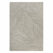 Svetlo siva volnena preproga 200x290 cm Lino Leaf - Flair Rugs