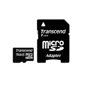 Transcend Memory SD micro 16 gb + SD Adapter
