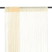 Vidaxl Zavese iz nitk 2 kosa 100x250 cm kremne barve
