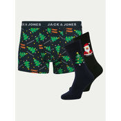 JACK & JONES  Set muške bokserice i carape Jacholly Jolly 12266780, Crni