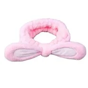 Kosmetični trak Fluffy Hair Band - Roza