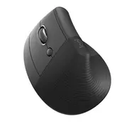 Miš LOGITECH Lift, za ljevake, optički, ergonomski, bežični, USB, sivi