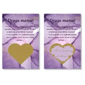 Personal Poročna kartica presenečenja/praskanka - Me boš pospremil do oltarja? - Purple & Gold Barva: Srebrna