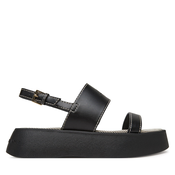 Armani Exchange za ženske. XDP054XV92100002 Sandale Micro-Saffian (40), Črna, 1 do 3 cm, Zaponka, Priložnostno