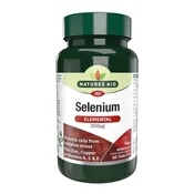 Natures Aid Selen 200 µg s cinkom, bakrom in vitamini A, C in E, 90 tablet