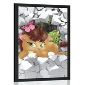 Plakat ljubki levčki - 30x45 black