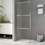 Greatstore Steklena pregrada za tuš s prozornim ESG steklom 100x195 cm