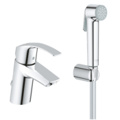 GROHE enoročna armatura za umivalnik z dvižno verigo + tuš ročka Eurosmart (23124002)