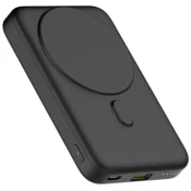 mobilNET Powerbank 10 000 mAh Magnetic 15W z stojalom, črn